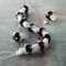 12 Pack: Black & White Glass Mushroom Beads, 17mm by Bead Landing™
